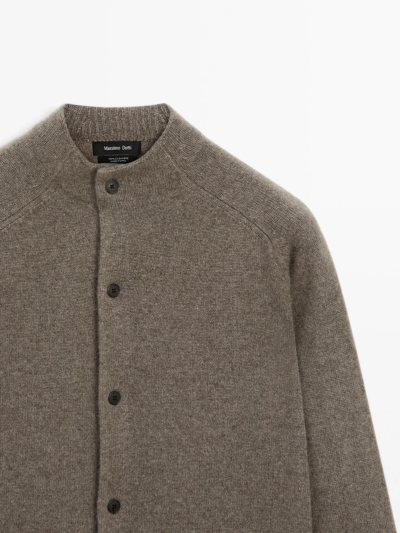 100% cashmere knit cardigan