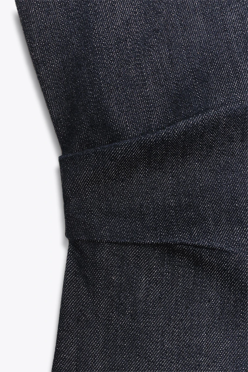 ROBE COURTE DRAPÉE EN DENIM TRF