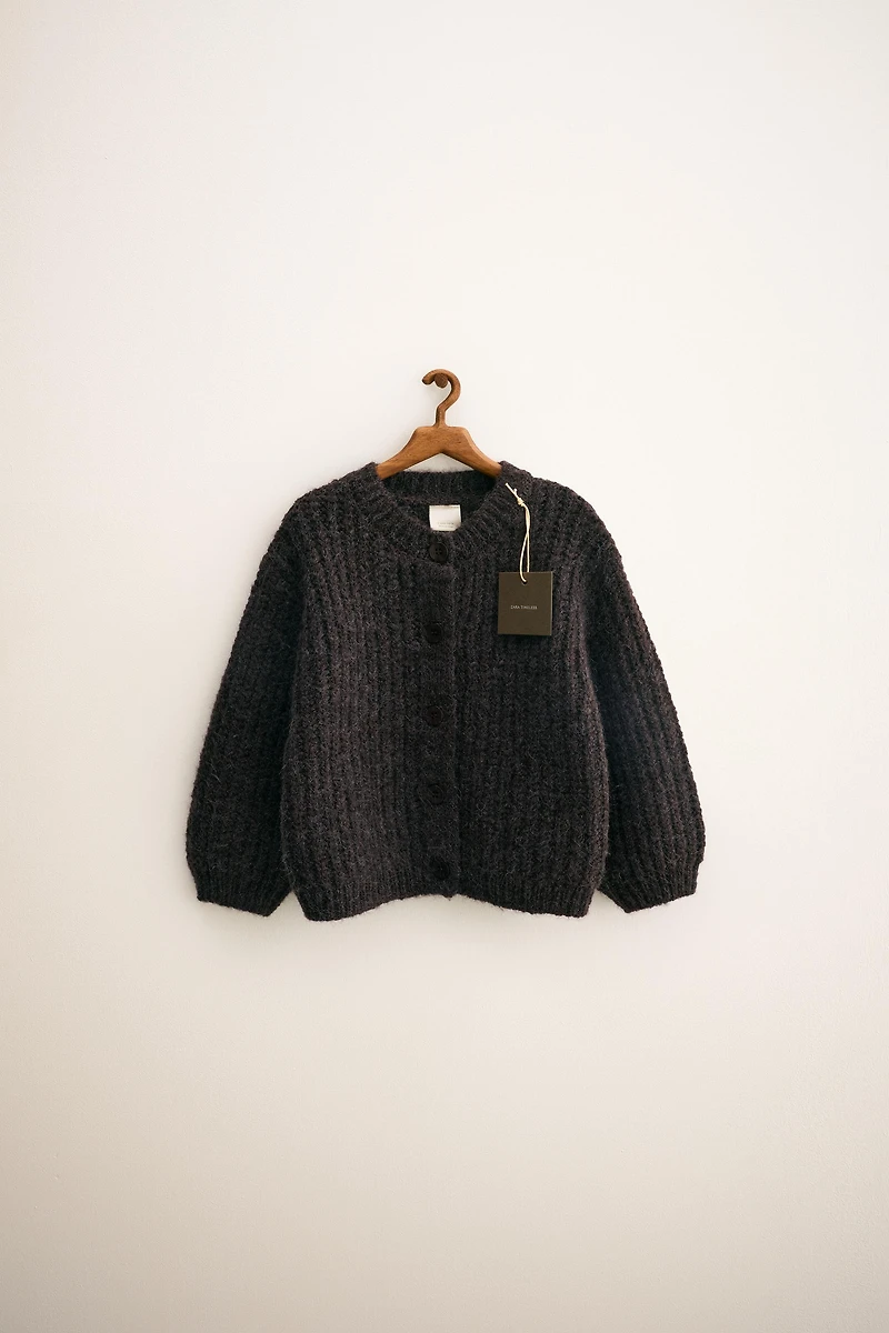 ZARA TIMELESS - WOOL BLEND CHUNKY KNIT CARDIGAN