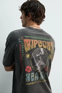 SURF PRINT WASHED T-SHIRT