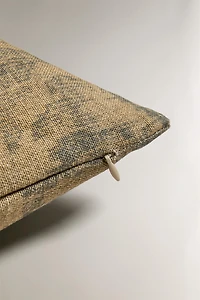 BRUSHED PRINT THROW PILLOW COVER