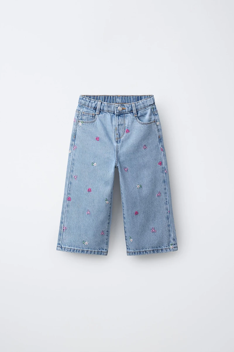 JUPE-CULOTTE EN JEAN BRODÉE