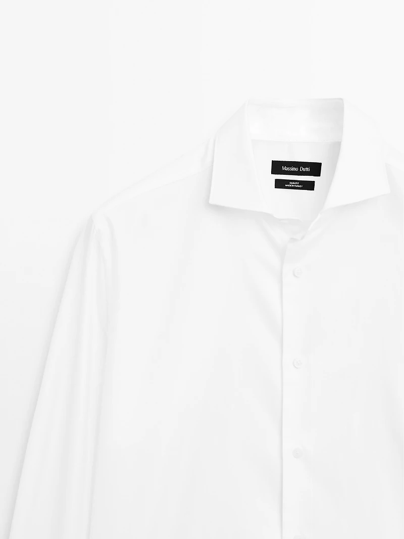 Slim fit 100% cotton shirt