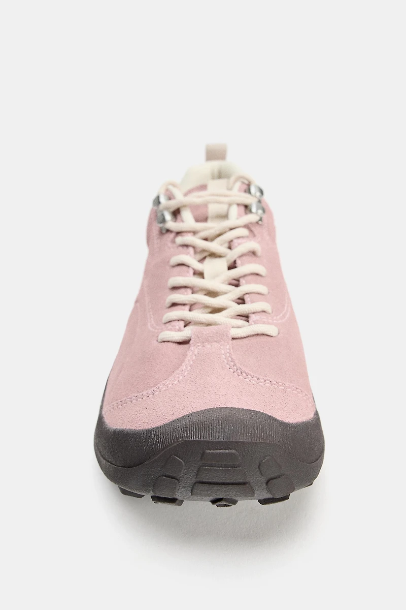 LEATHER TREKKING SNEAKERS