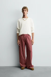 STRIPED RELAXED FIT PANTS