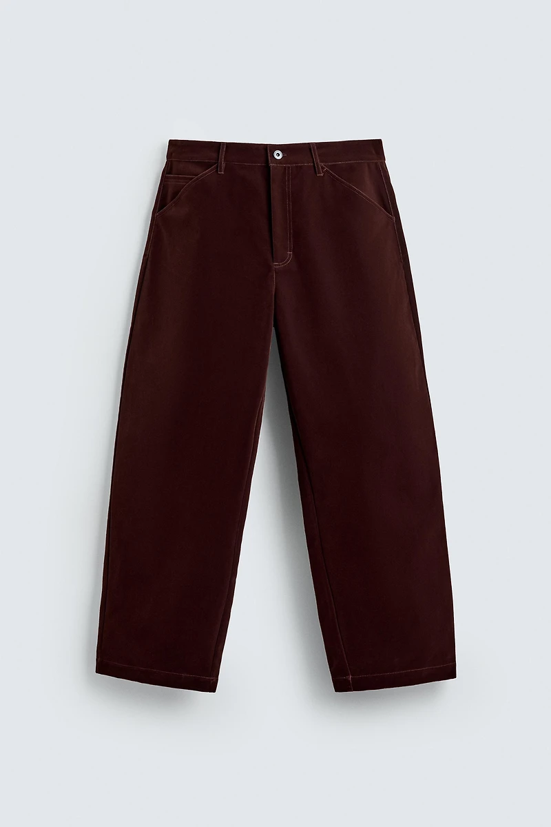 FLOCKED WIDE FIT PANTS