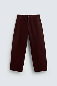 FLOCKED WIDE FIT PANTS