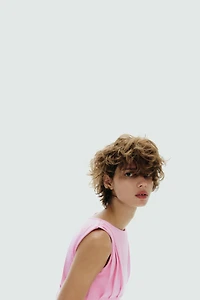 PLEATED ZIP TOP