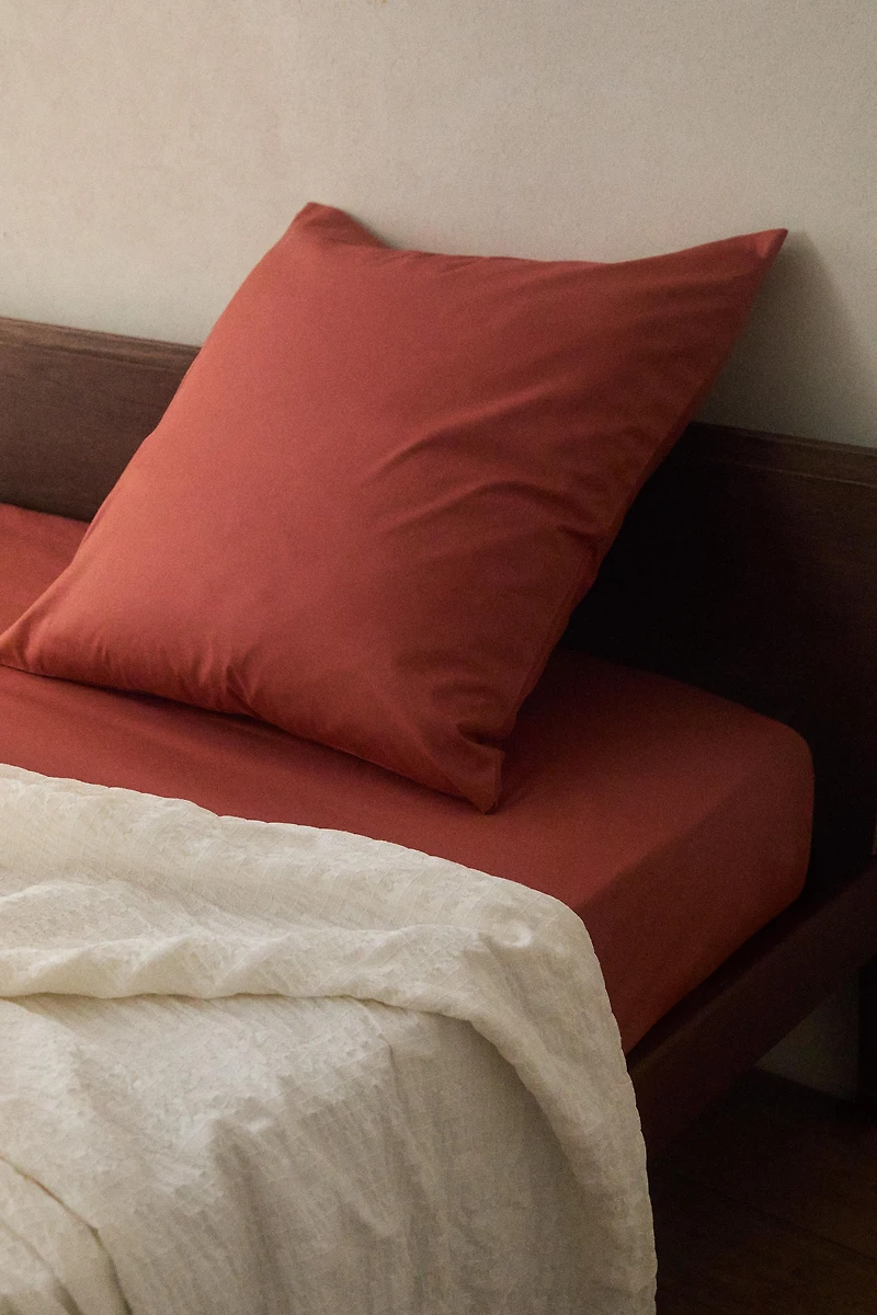 PERCALE COTTON FITTED SHEET | 11.8" THICK (500 THREAD COUNT)