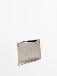 Petit sac pochette avec nœud en cuir nappa
