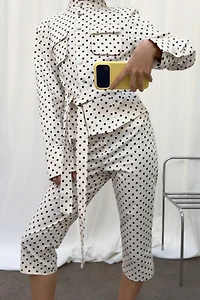 POLKA DOT CAPRI PANTS