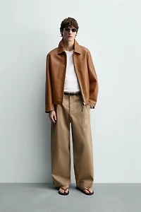 REGULAR FIT LEATHER JACKET