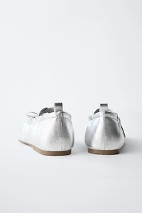 METALLIC BALLET FLATS