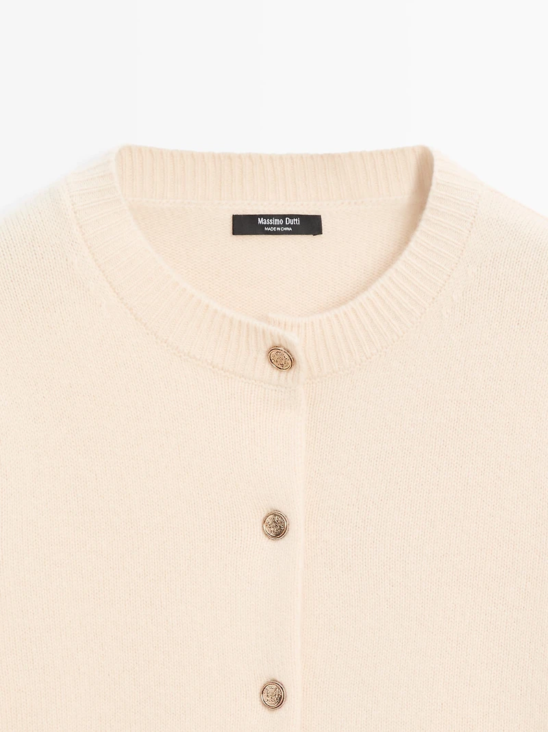 Cardigan boutons dorés