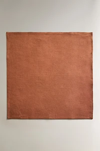 LOT DE 2 SERVIETTES DE TABLE EN LIN DÉLAVÉ COULEUR