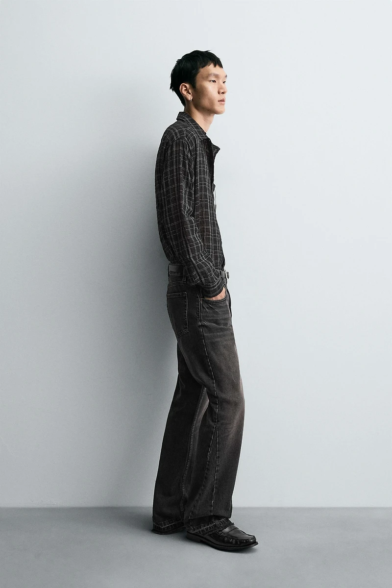 TEXTURED PLAID SHIRT