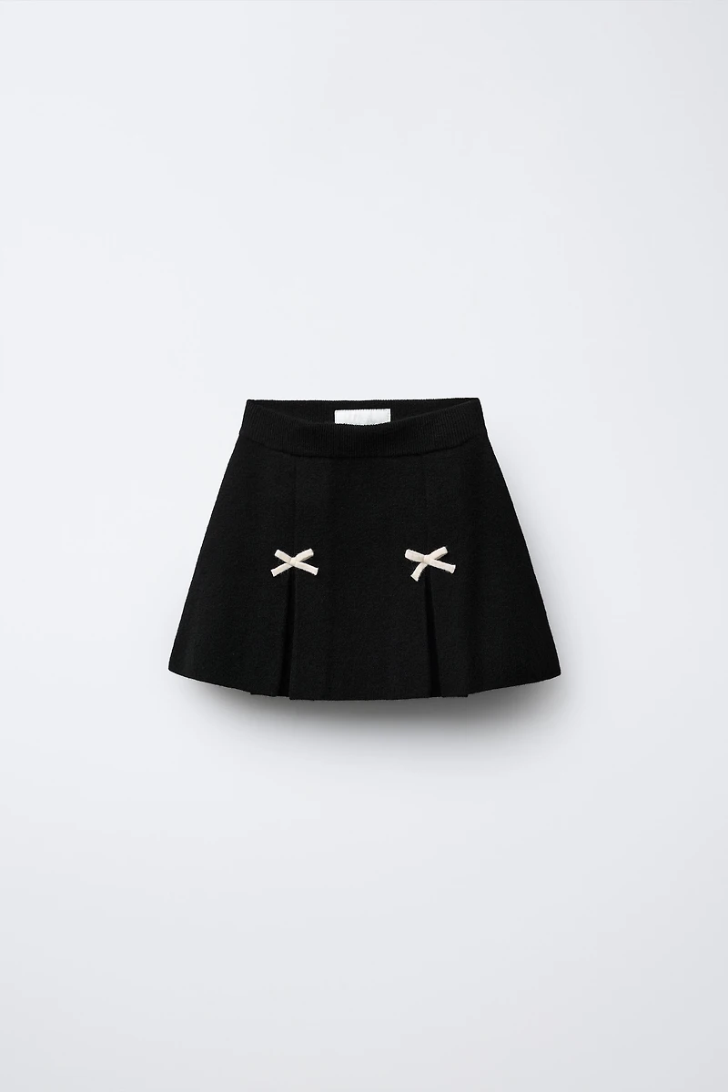 BOW KNIT SKIRT