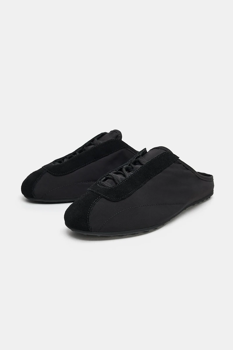 FABRIC COLLAPSIBLE HEEL SNEAKERS