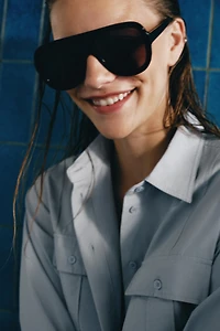 ZW COLLECTION PLEATED SHIRT DRESS