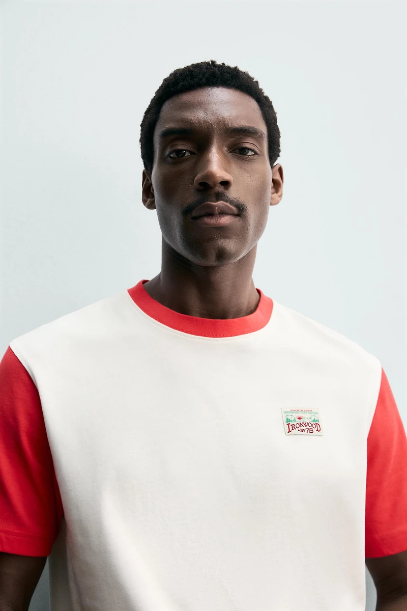 COLOR BLOCK PATCH T-SHIRT