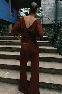 TEXTURED PALAZZO PANTS