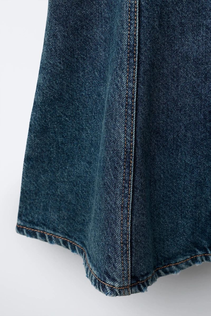 CUTOUT DENIM DRESS