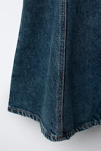 CUTOUT DENIM DRESS