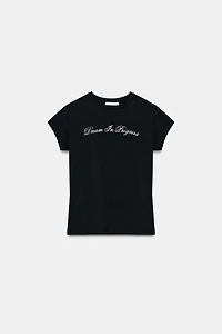 T-SHIRT À INSCRIPTION SUR LE DEVANT
