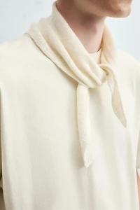 LINEN AND CASHMERE KNIT BANDANA