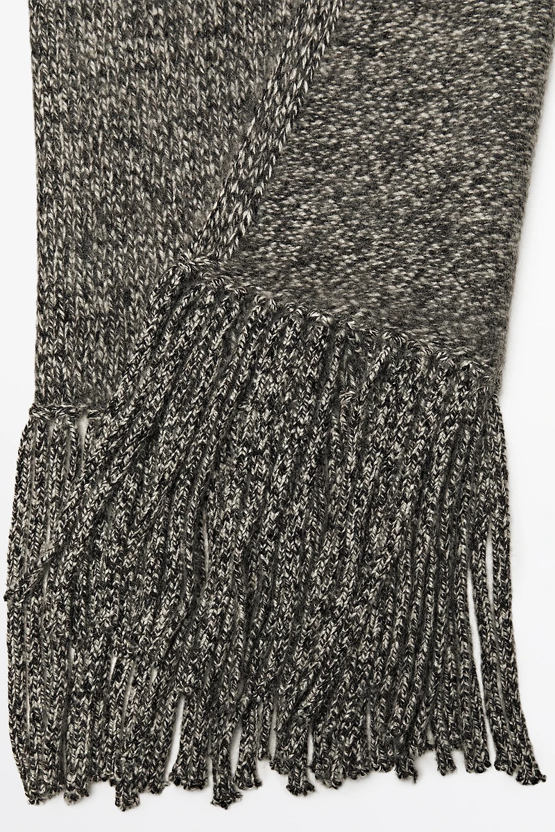 100% Cashmere Heathered Knit Scarf