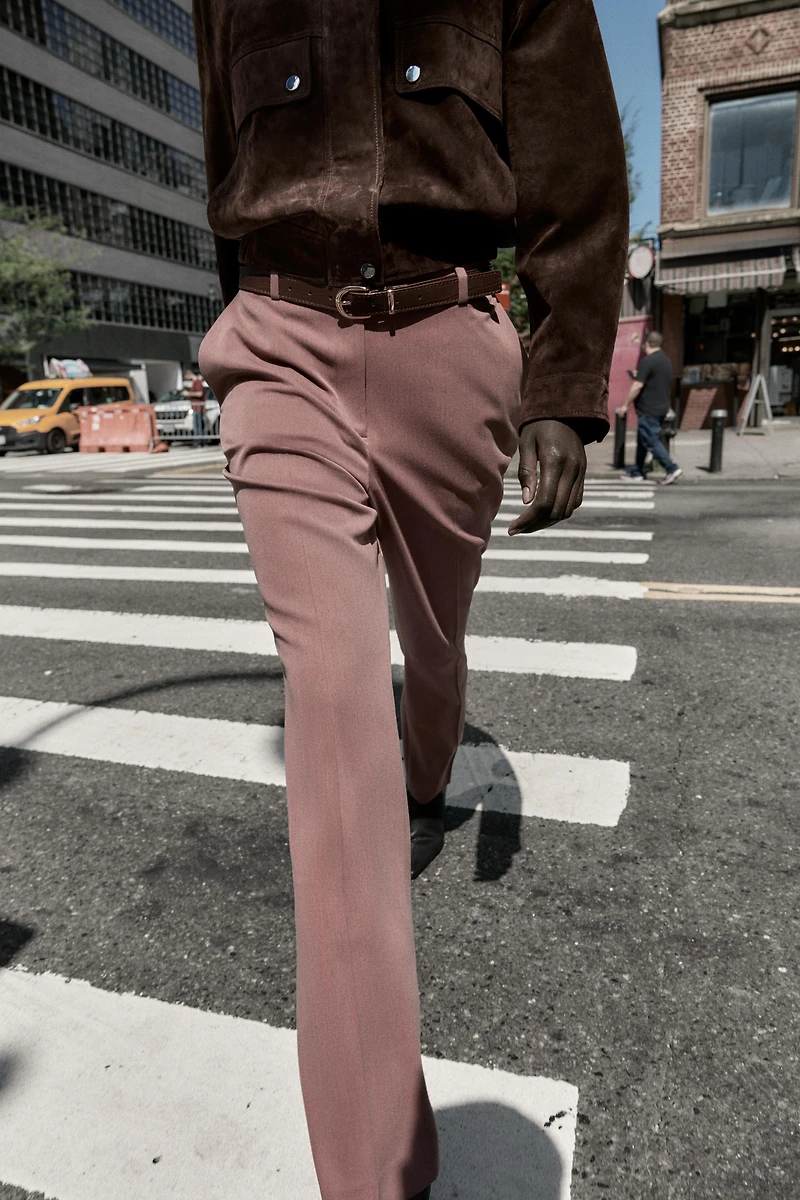 PANTALON DROIT CEINTURE