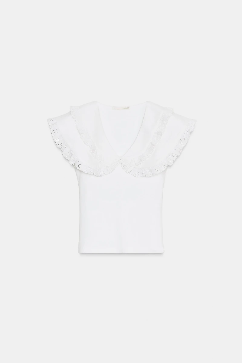 PETER PAN COLLAR T-SHIRT