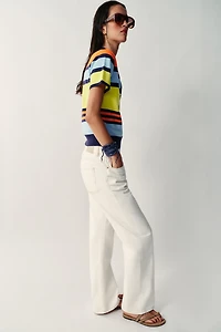 POLO EN MAILLE À RAYURES