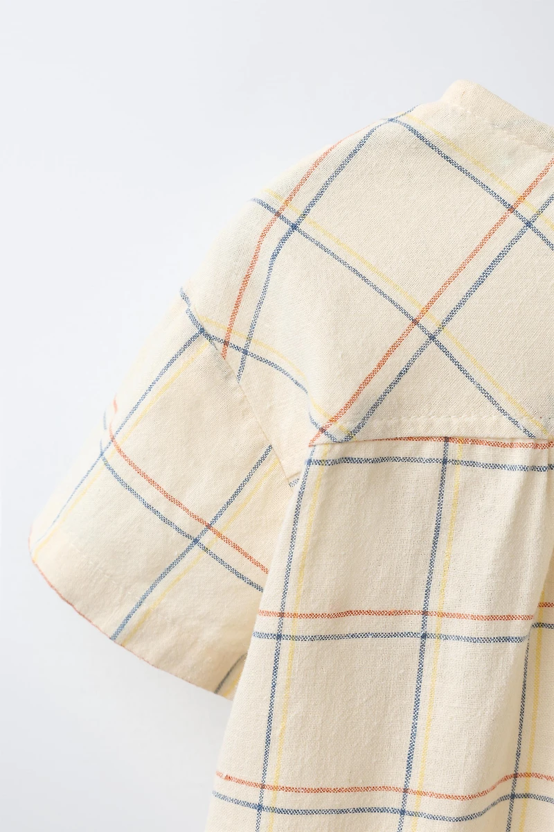 CHEMISE À CARREAUX BRODÉE