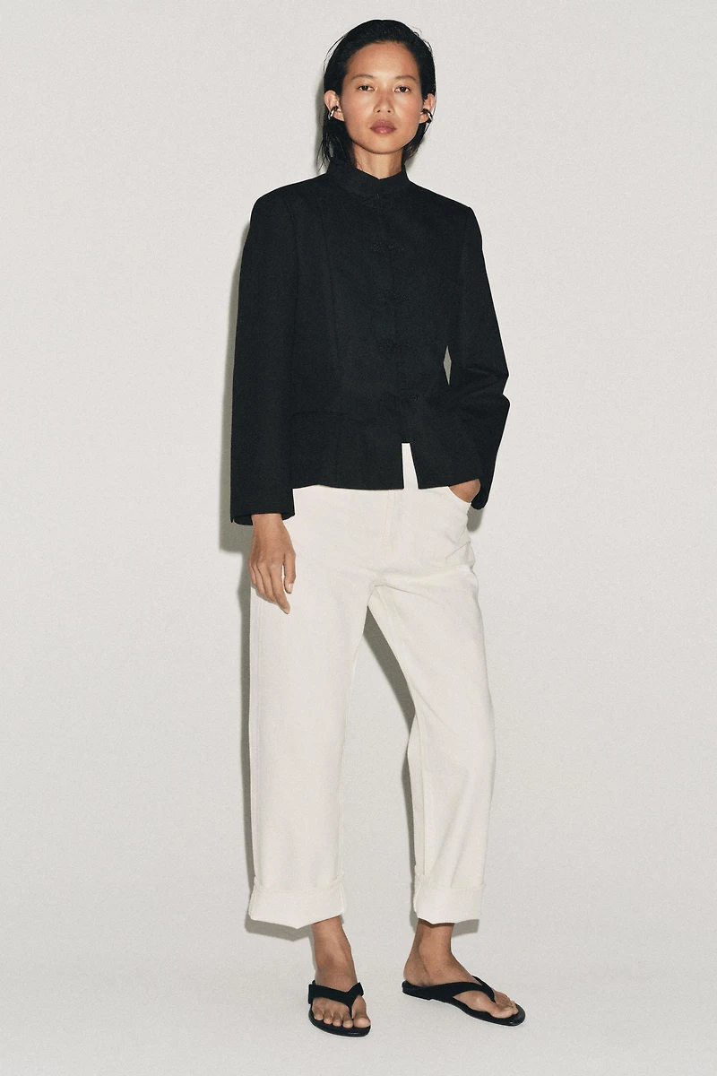 FIREMAN CLASP PEPLUM BLAZER ZW COLLECTION