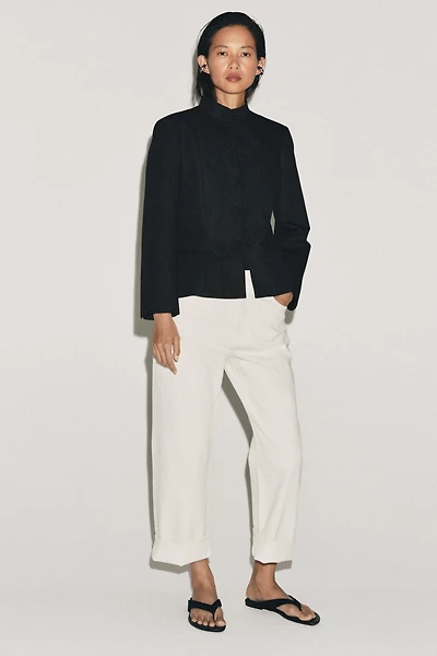 FIREMAN CLASP PEPLUM BLAZER ZW COLLECTION