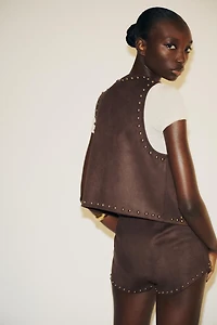 SHORT EFFET DAIM CLOUS