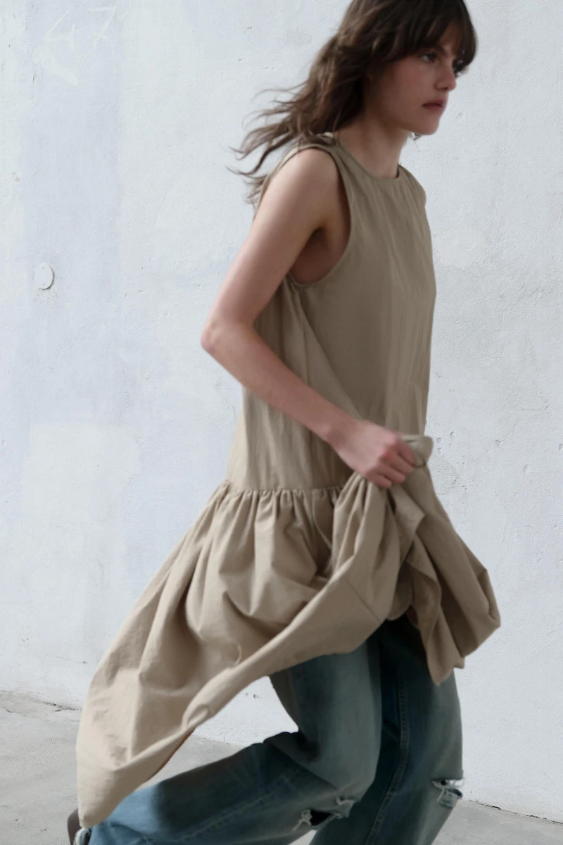 NYLON VOLUMINOUS DRESS