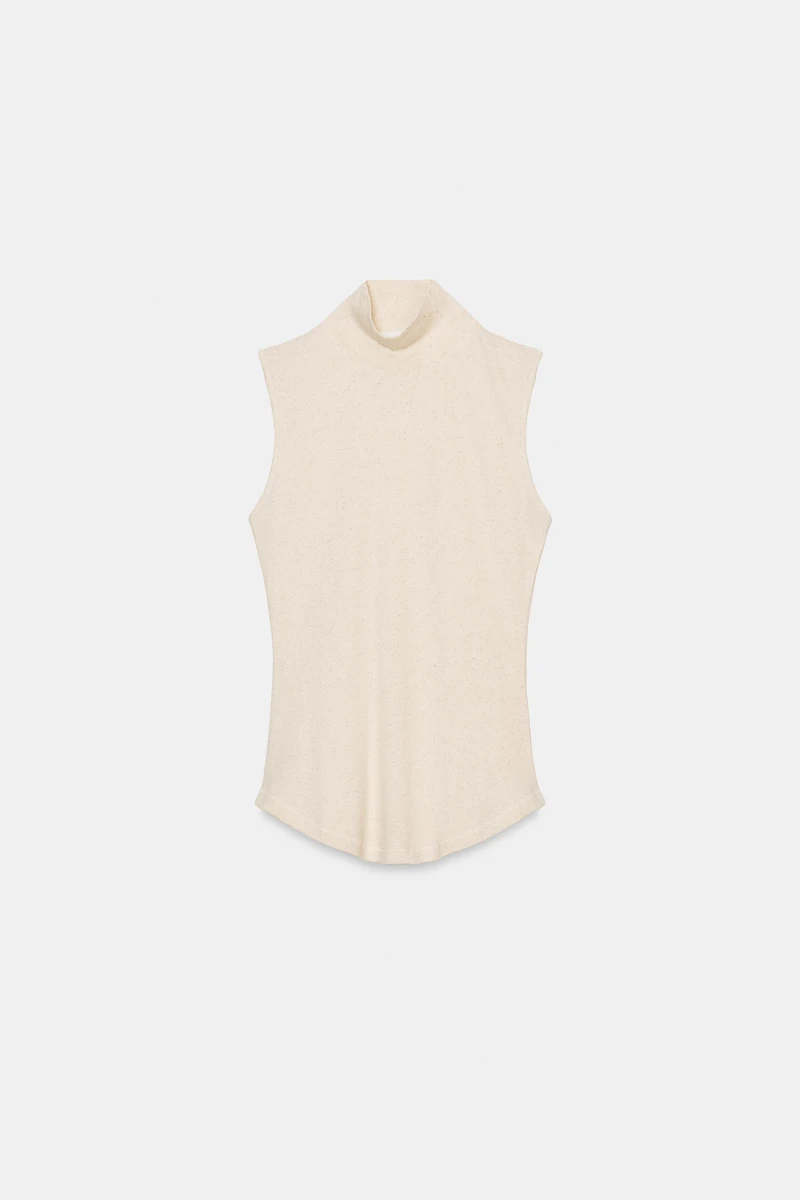MOCK NECK T-SHIRT