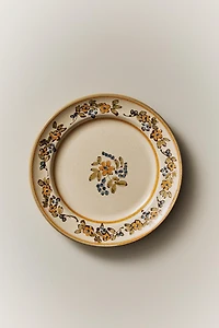 TERRACOTTA FLORAL DESSERT PLATE