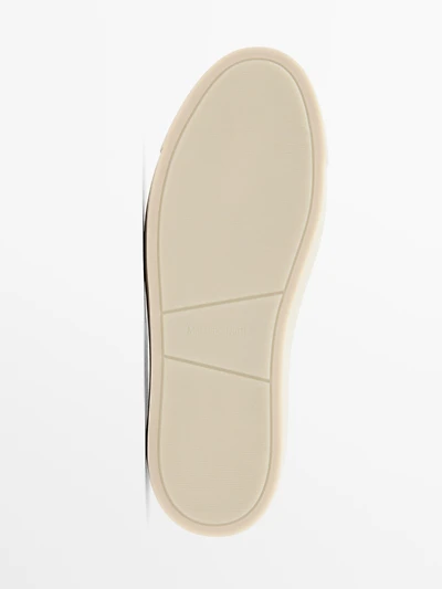 Split suede trainers