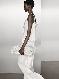 Strappy top with ruffle detail