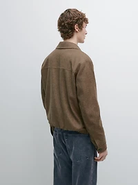 100% wool zip-up jacket