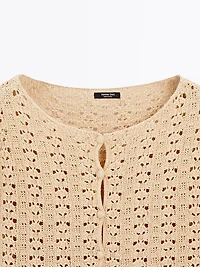Cutwork crochet cardigan