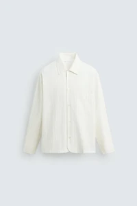 TEXTURED WEAVE STRIPED SHIRT