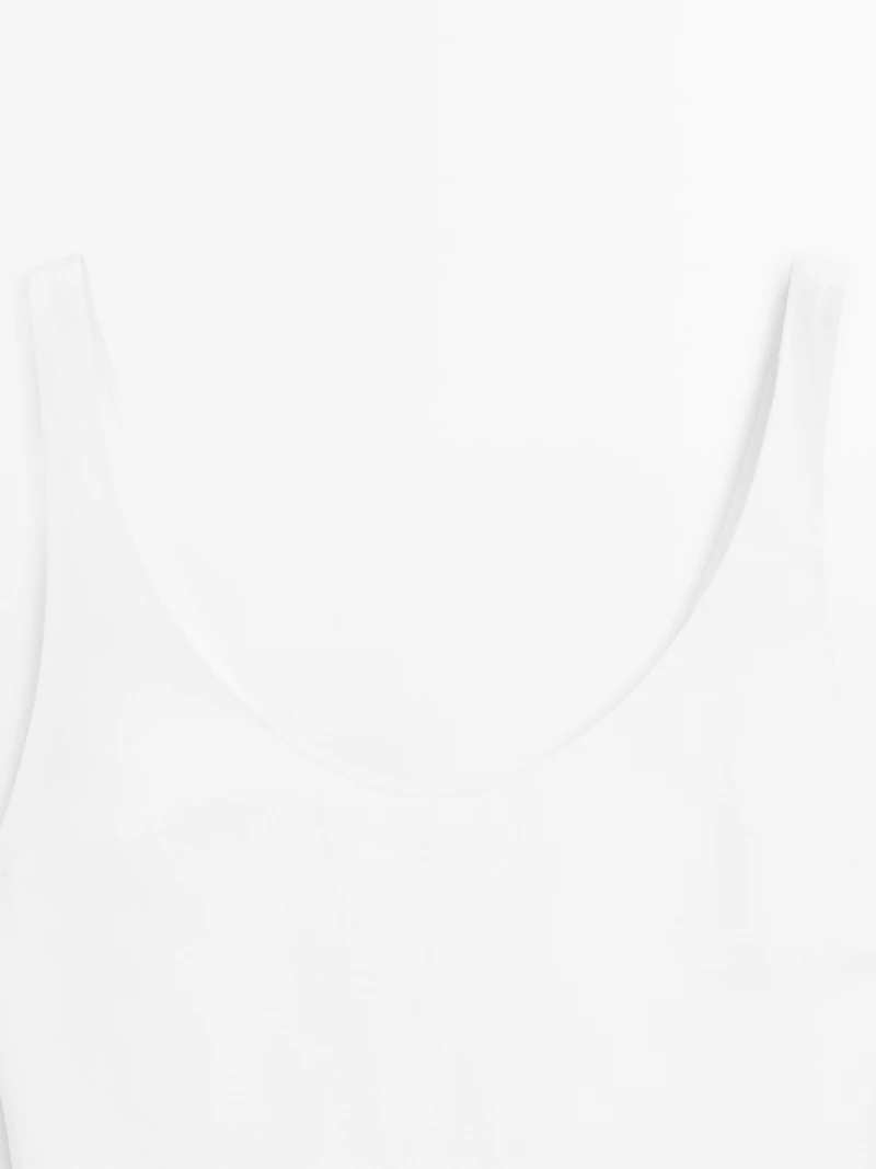 Robe midi ample en coton mélangé