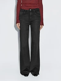 Mid-rise bell bottom jeans