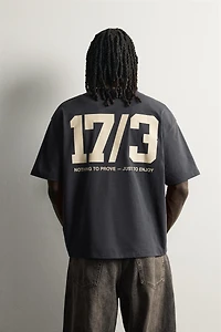 BOXY FIT CONTRAST PRINT T-SHIRT
