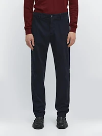 Slim-fit micro-textured trousers