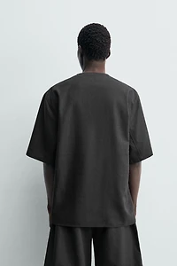 LINEN BLEND POLO SHIRT